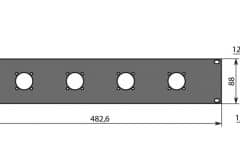 Panneau patch 1U – 4 embases 32 mm