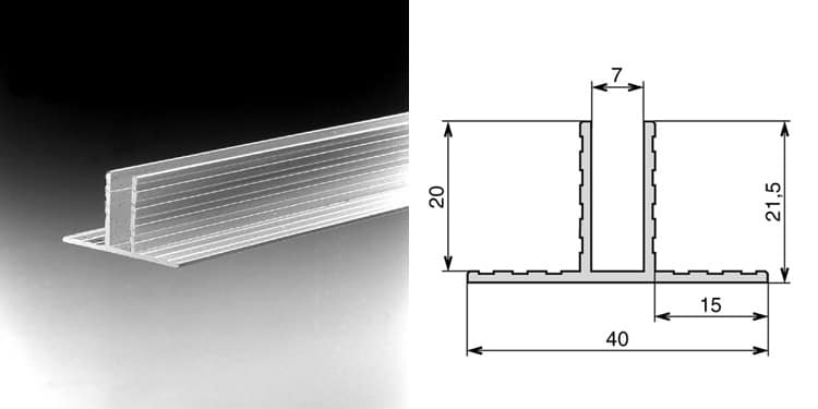 Profilé aluminium d'emboitement de capot sur mesure